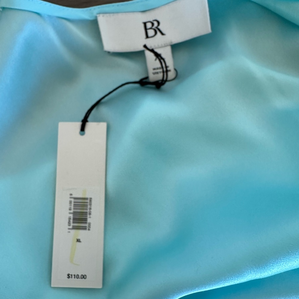 Banana Republic Sublime Silk Blouse Celest Blue NWT XL - Picture 6 of 6